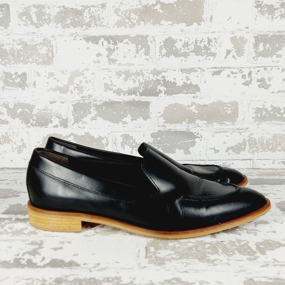 Everlane Women's Black Leather Modern Loafers V331 - Picture 3 of 8